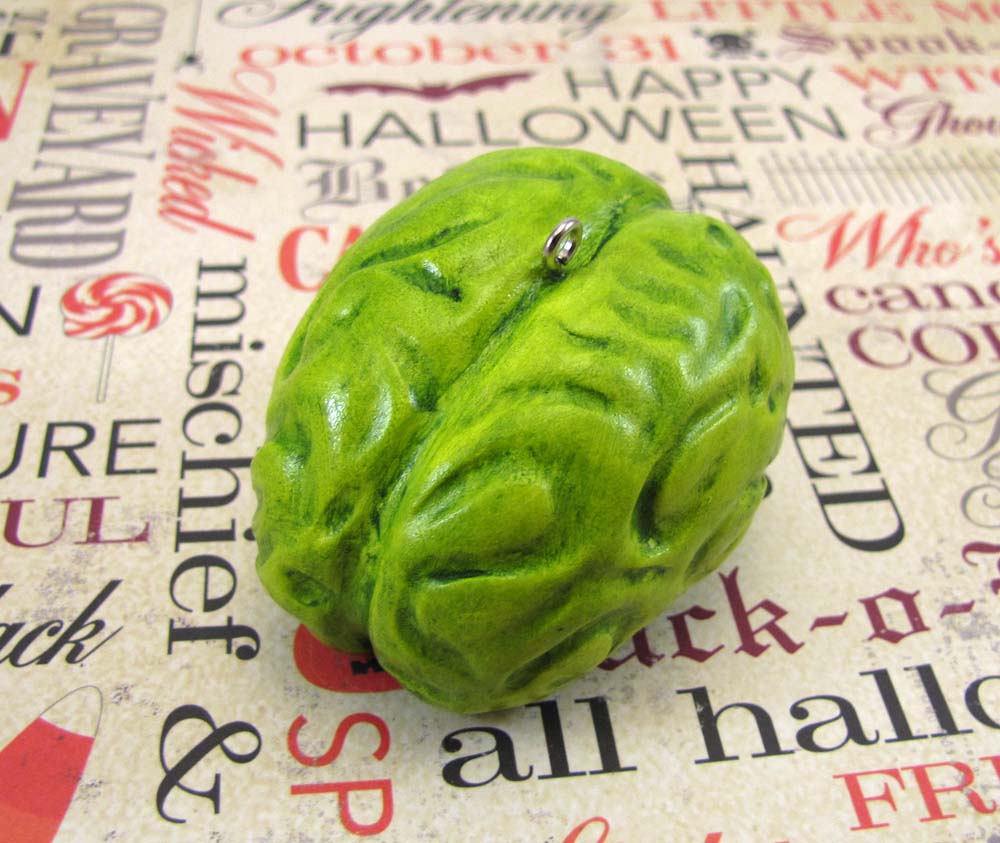 Alien Brain Halloween Ornament - Made To Order
